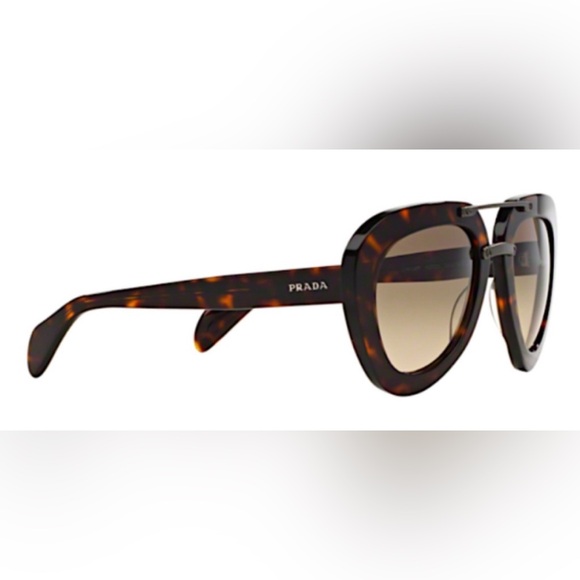 Prada SPR 28R 2AU3DO Oversized aviator Sunglasses - Picture 13 of 13